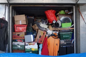 Messy self-storage unit