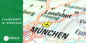 Karte mit München in Großbuchstaben