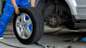 Tyre storage - Mechanic removed tire from car