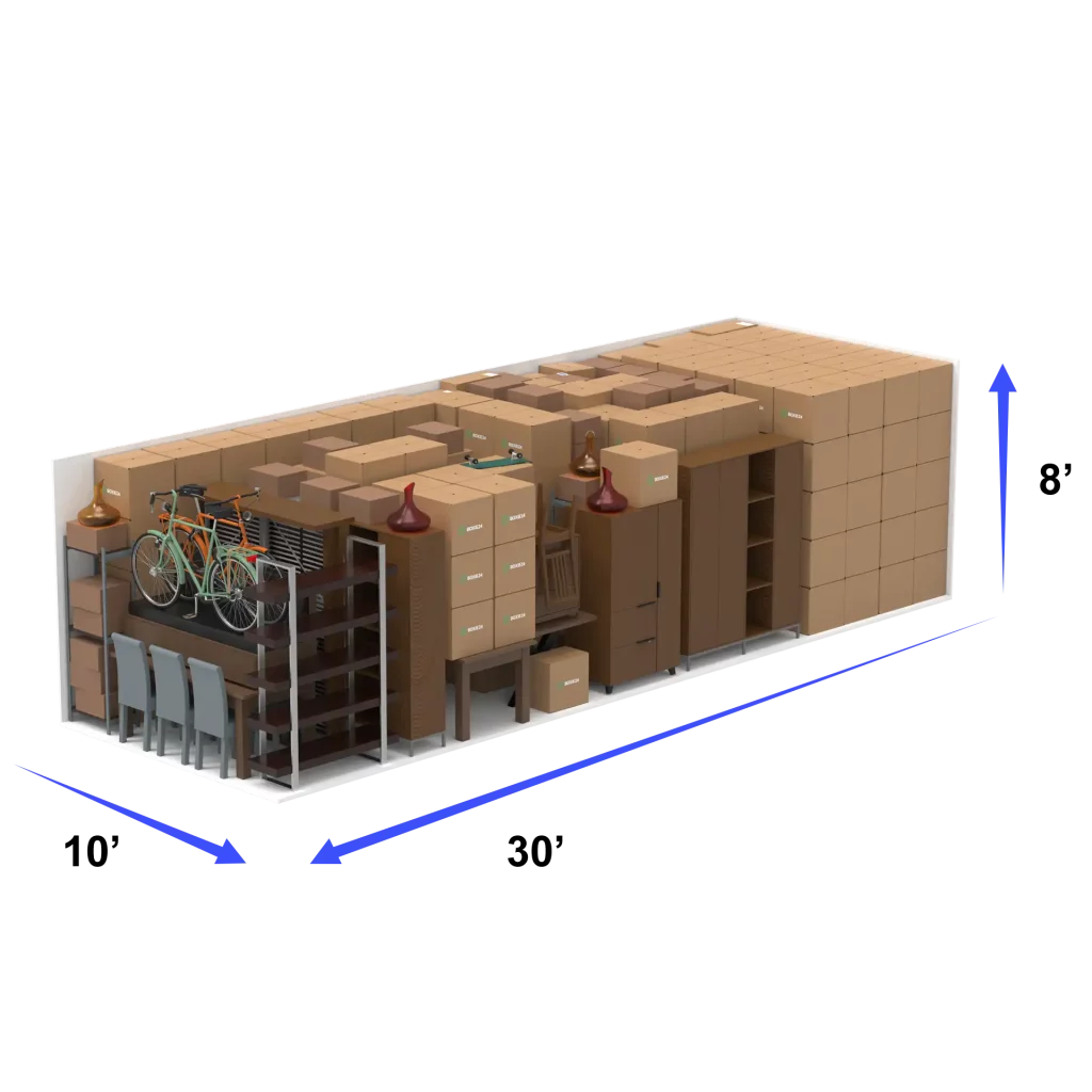unit 10'×30' ft filled